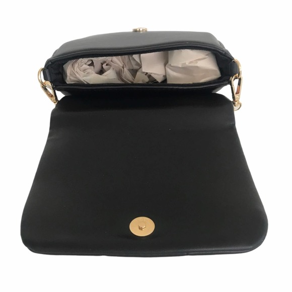 NWT Francesca's | Quilted Crossbody Black with Jewel Design - Picture 5 of 10